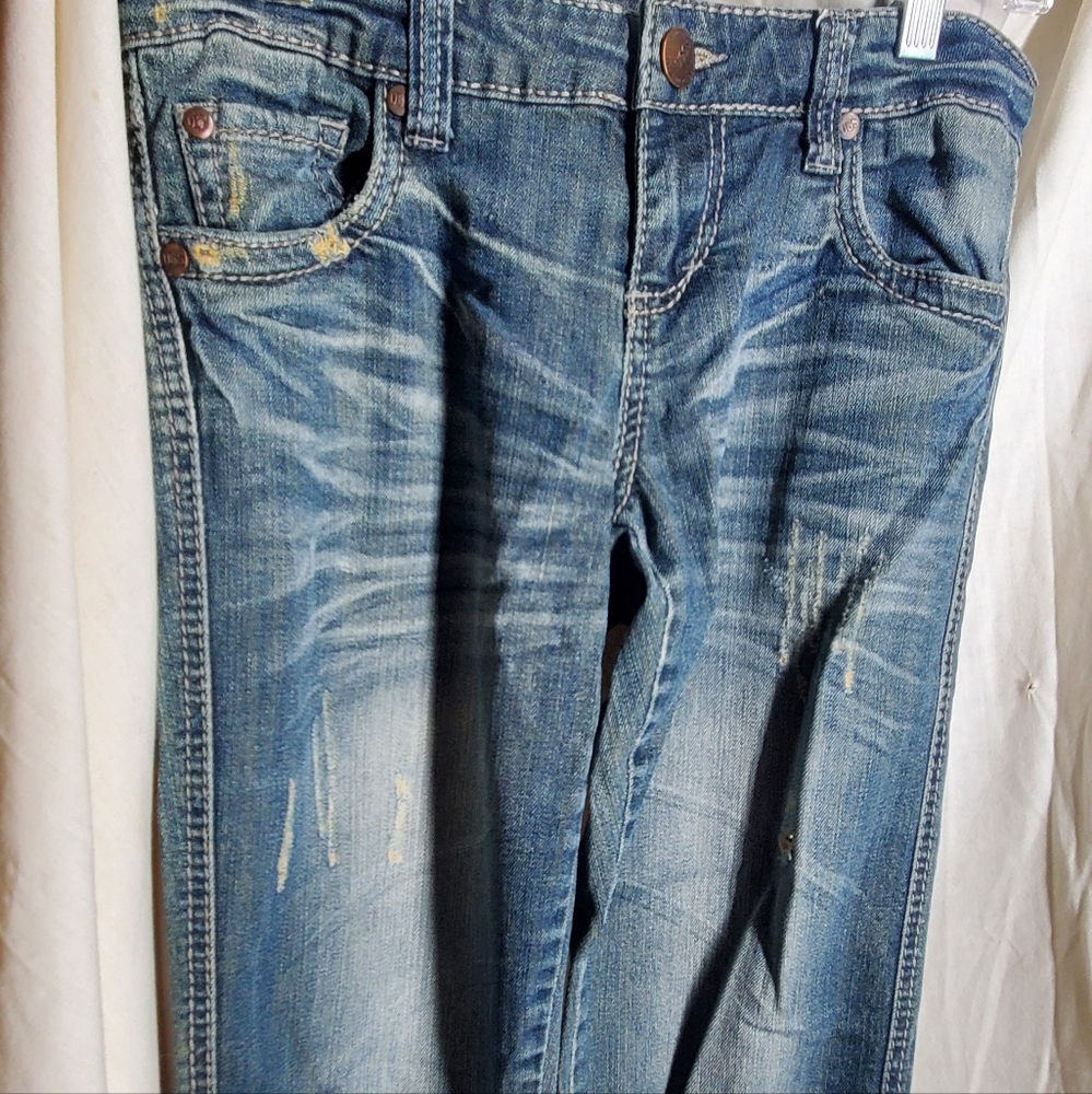 Womens JRs Size 5 Underground Soul Distressed Stone Wash Jeans